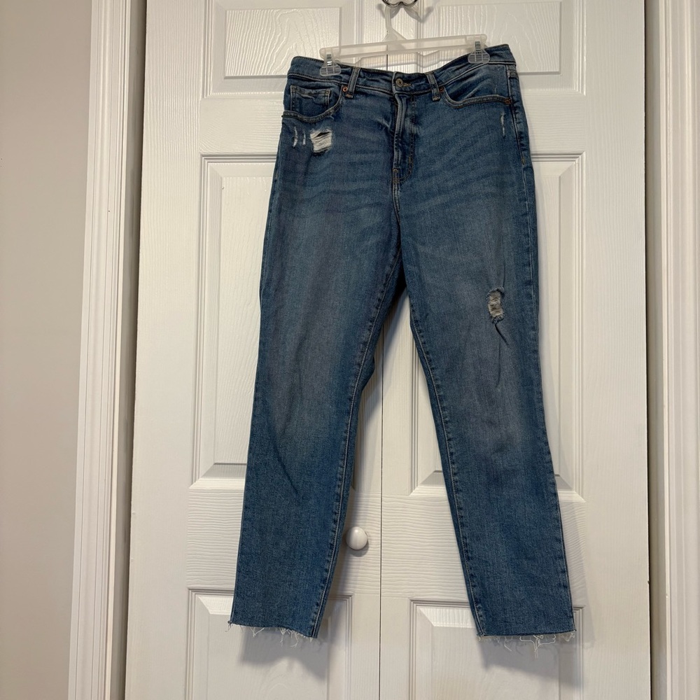 Women’s Old Navy O.G. Straight Highrise Jeans Secret Smooth Pockets Size 12